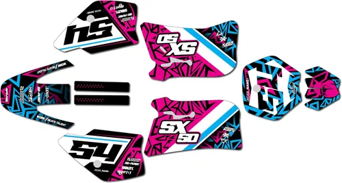 Miniatura 6 de Kit de gráficos para KTM 50SX MINI SX50 (1998-2001) Serie Cyrus Rosa 16 Mil - Adhesivos para moto Dirt Pit Bike Motocicleta, accesorios de motocross