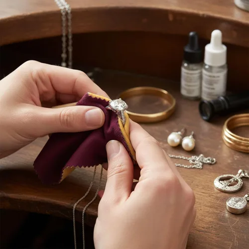 Miniatura 2 de Cadie Paño de limpieza de plata, 100% algodón tratado reutilizable, paño de limpieza de joyas para plata, oro, platino y cubiertos, restaura