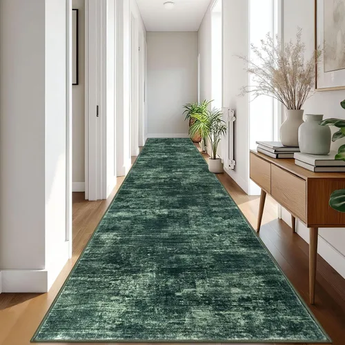 Miniatura 1162 de IOHOUZE Alfombra abstracta lavable de 3 x 12 pies para pasillos, antideslizante para cocina, camino de entrada de lana sintética para interiores