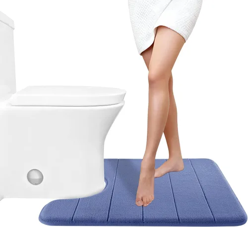 Miniatura 116 de Yimobra Tapete de baño de espuma viscoelástica, súper suave, absorbente, antideslizante, de secado rápido, lavable a máquina, tapete para bañera