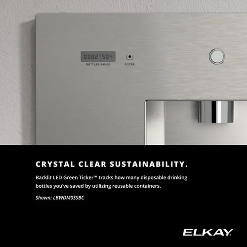 Miniatura 12 de Elkay Liv EZ - Dispensador de agua filtrada empotrado para montaje en pared - Alimentado por batería, Certificado NSF, Botón pulsador, Reduce plomo