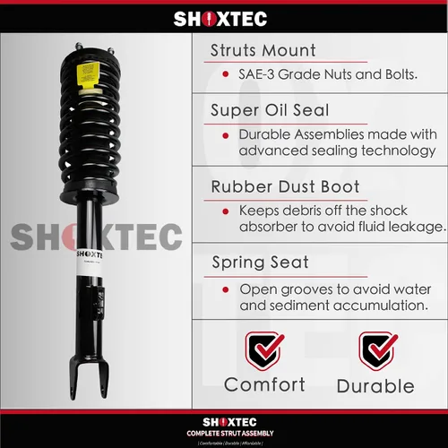 Miniatura 4 de Shoxtec Reemplazo completo delantero izquierdo de los puntales para 2011-2012 Chevrolet Cruze Coil Spring Asamblea Amortiguador Repl Número de pieza