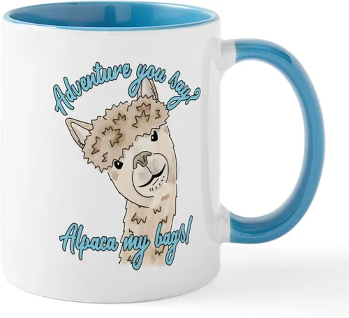 Miniatura 23 de CafePress A Is For Alpaca Taza de café de cerámica de 11 oz (11.0 fl oz)