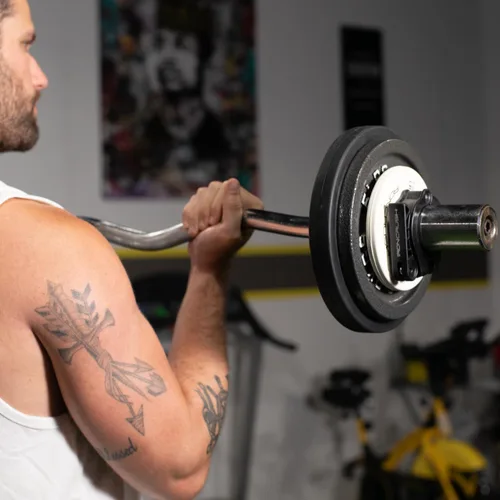 Miniatura 6 de Iron Crush Pinzas olímpicas para barra – Abrazaderas de gimnasio ajustables y delgadas para máxima capacidad de peso – Cerraduras de barra de Negro