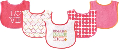 Miniatura 12 de Luvable Friends Baby Cotton Terry Drooler Bibs with PEVA Back, Transportation, One
