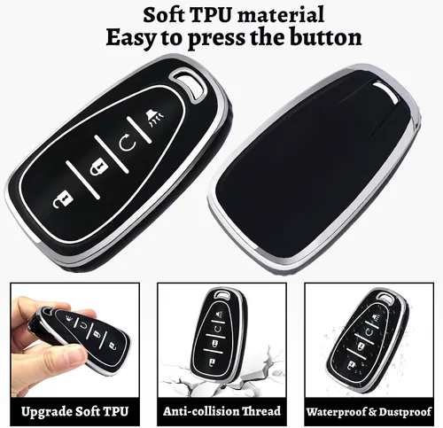 Miniatura 5 de XIYANG TRADE Funda para llavero Chevy con llavero, funda de TPU suave para llave de protección completa para Chevy Equinox Sonic Spark Traverse