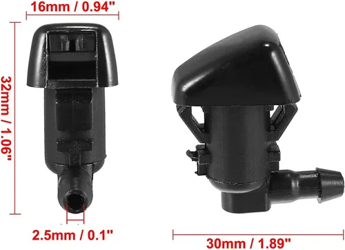 Miniatura 4 de Unifizz Boquilla de limpiaparabrisas con junta de goma BT4Z-17603-A Jet Spray de un solo agujero negro Reemplazar para Lincoln MKX 2011-2015