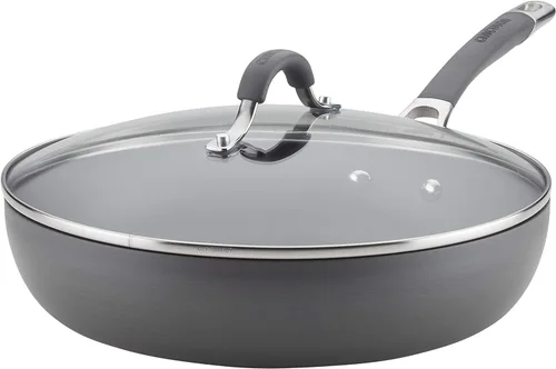 Miniatura 2 de Circulon Radiance Sartén antiadherente anodizada dura profunda – 12 pulgadas, gris y 83906 Radiance Sartén antiadherente anodizada dura con mango