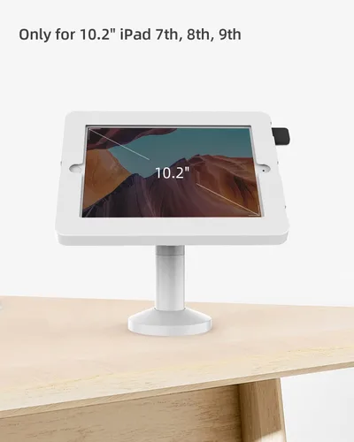 Miniatura 6 de Soporte para tablet para escritorio, compatible con iPad de 10.2 pulgadas Gen 7 8 9, soporte de tableta con bloqueo de llave de metal