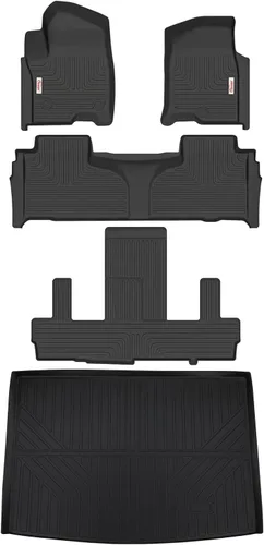 Miniatura 9 de Alfombrillas de suelo y alfombrilla de maletero Tesson para Chevy Tahoe/GMC Yukon/Yukon Denali 2021-2025 2026 7 plazas (NO para Yukon XL)