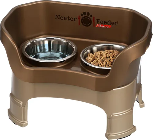Miniatura 36 de Neater Feeder Deluxe - Tazones elevados para perros grandes a prueba de desorden – Fabricado en Estados Unidos – Soporte elevado para comida