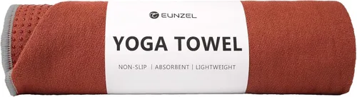 Eunzel Toalla de yoga, toalla para esterilla de yoga caliente con puntos de agarre, absorbente de sudor, antideslizante, para yoga caliente, pilates