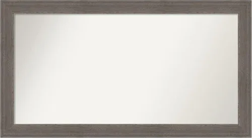 Miniatura 373 de Amanti Art Espejo de pared personalizado no biselado (24.5 x 24.5 pulgadas), marco gris marrón alta, varios tamaños personalizados, espejo de baño