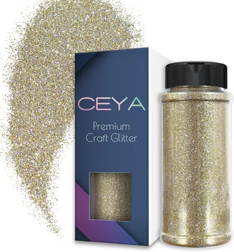 Miniatura 40 de Ceya Purpurina en polvo ultrafina de 3.8 onzas / 3.88 oz con purpurina blanca perla, 1/128 pulgadas, 0.008 pulgadas, 0.008 in para slime, resina
