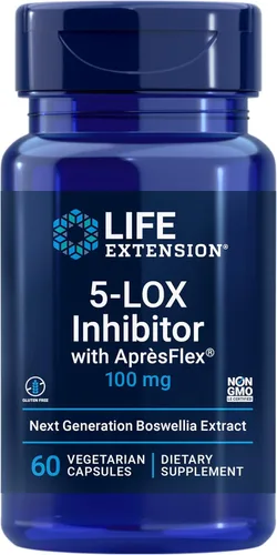 Life Extension Inhibidor 5-LOX con AprèsFlex®, 100 mg, extracto estandarizado de Boswellia serrata, promueve la salud articular, celular y arterial,