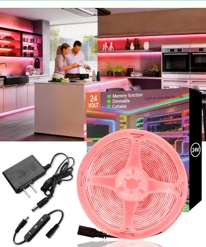 Miniatura 11 de Tira de luces LED COB verde de 10 pies, 24 V, regulable, alta CRI95+, ultra brillante, flexible, tira de luces LED, tira de luces para el día de San