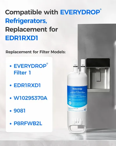 Miniatura 3 de Waterdrop EDR1RXD1 Reemplazo para filtro Everydrop® 1, W10295370A, EDR1RXD1B, P8RFWB2L, P4RFWB, Kenmore® 46-9081, 46-9930, WD-F38 Filtro de agua