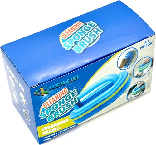 Miniatura 5 de KOKSI Cepillo de limpieza para baño, cocina, bañera, limpiador de inodoro, esponja de ducha multiusos, cepillo para fregar con mango ergonómico