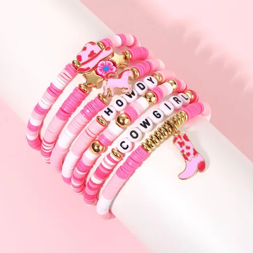 Miniatura 302 de Surfer Heishi - Pulseras apilables para mujer, apilables, de vinilo arcoíris, disco de arcilla, pulseras elásticas para la amistad, joyería bohemia