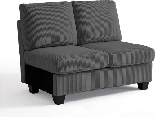 Miniatura 19 de CHIC HOUSE Modular Sectional Sofa with Storage Ottomans, Corduroy Cloud Couch for Small Spaces & Apartments, Reconfigurable L/U Shaped Convertible