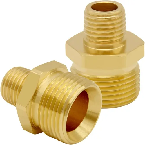 Miniatura 9 de Uenede 2 acopladores de latón para lavadora a presión, M22-0.551 in macho x 1/4 pulgadas conexión rápida, 5000PSI métrico, acoplamiento de pezón