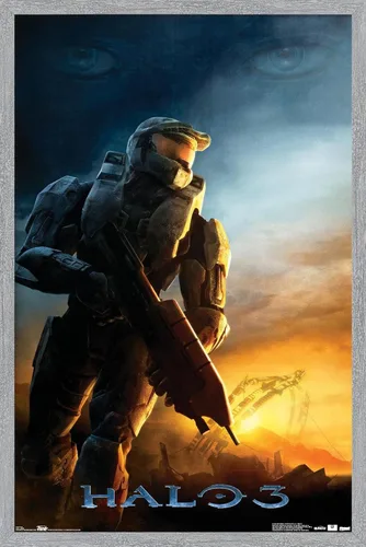 Miniatura 8 de Trends International Halo 3 - Póster de pared del Despertar, 14.725 x 22.375 pulgadas, versión con marco de madera tipo granero