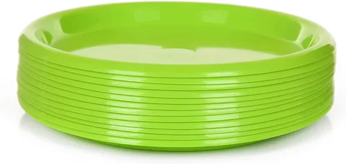 Miniatura 16 de Mintra Home Platos de plástico reutilizables (negro, pequeño paquete de 12 (6.5 pulgadas)