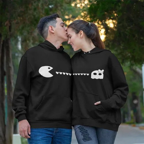 Miniatura 5 de Miacanvas Game Couple Classic Arcade Gaming Couple Matching Comfy Hoodies Set Black