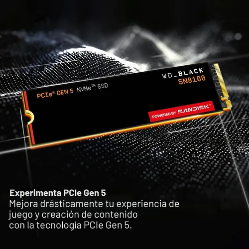 Miniatura 5 de WD_Black SN8100 SSD NVMe de 1 TB - PCIe 5.0x4, M.2 2280, velocidad de lectura de hasta 14,900 MB/s, velocidad de escritura de hasta 11,000 MB/s