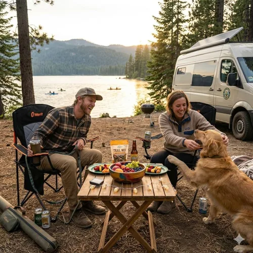 Miniatura 2 de EMERIT Silla de campamento, 350 libras, silla plegable cuádruple resistente con brazos, sillas plegables para exteriores con respaldo lumbar