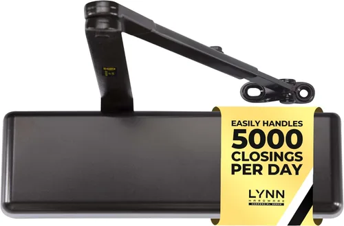 Miniatura 9 de LYNN HARDWARE Cierrapuertas automático extra resistente de servicio pesado (plateado) - Grado comercial, elección de contratistas, velocidad