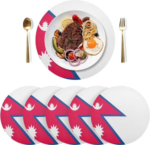 Miniatura 24 de Agender Pride Flag Round Placemats 15 Inch Seasonal Table Mats Decorative Table Mats for Home Kitchen Holiday Decoration