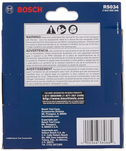 Miniatura 5 de BOSCH RS034 Almohadilla de lijado suave de gancho y bucle de 5 pulgadas (paquete de 4)