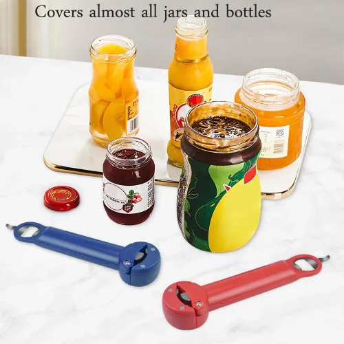 Miniatura 3 de Abridor de botellas para manos débiles, manos artríticas, personas mayores, baja resistencia y niños con abridor de cerveza azul