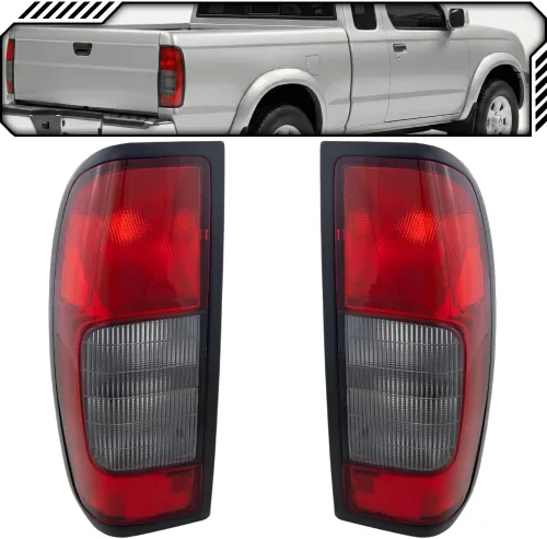 Miniatura 2 de EPIC LIGHTING Luces traseras halógenas de repuesto, color rojo humo, compatible con NISSAN 00-04 FRONTIER (desde 10/1999) - Par