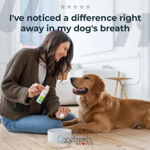 Miniatura 3 de Oxyfresh Kit dental prémium para mascotas para perros y gatos – Ambientador de aliento y solución de limpieza dental más fácil para aliento fresco