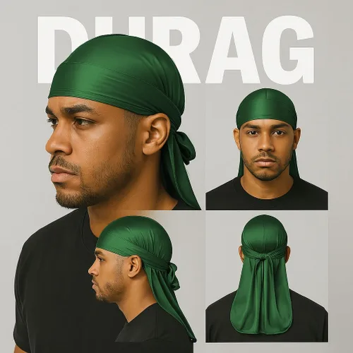 Miniatura 15 de Premium Durag Pack for Men, Silky Doo Rag for 360 540 720 Waves