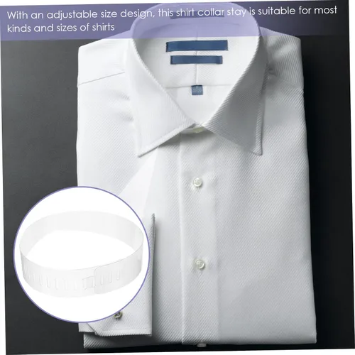 Miniatura 8 de BESTYASH Collar de plástico para hombre, 100 unidades de estancias de cuello para camisas para camisas de vestir