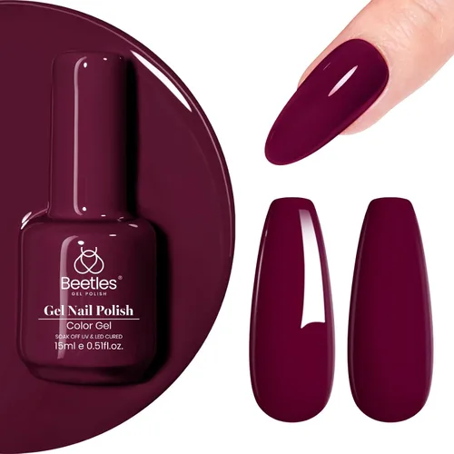 Miniatura 180 de Beetles - Esmalte de uñas de gel verde luminoso que brilla en la oscuridad, esmalte de uñas de gel que se absorbe con lámpara LED UV, arte de uñas
