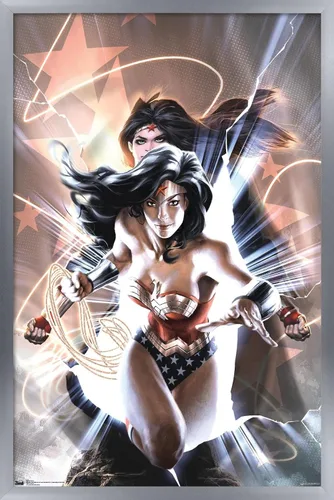 Miniatura 9 de Trends International DC Comics - Póster de pared de la Mujer Maravilla, 14.725 x 22.375 pulgadas, versión enmarcada de madera de granero