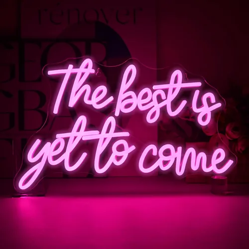 Miniatura 18 de Letrero de neón con texto en inglés «Where The Magic Happens», luz LED blanca cálida para decoración de pared, letras alimentadas por USB, luz