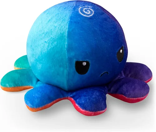 Miniatura 29 de TeeTurtle - El Peluche de Pulpo Reversible Original - Azul Claro + Azul Oscuro - Lindos Animales de Peluche Sensoriales Fidget Que Muestran Tu