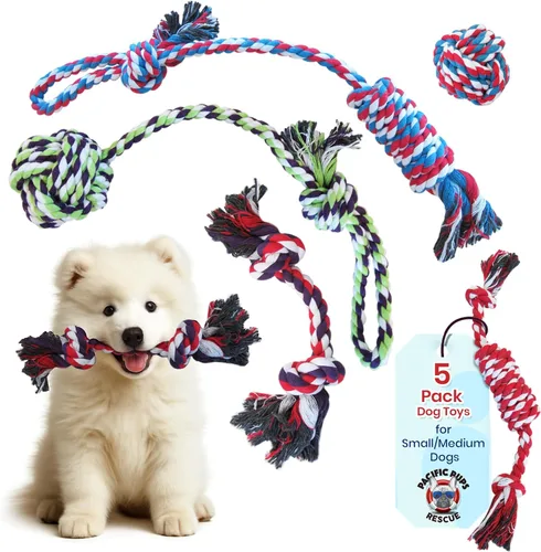 Miniatura 10 de Pacific Pups Products - Juguetes de Cuerda para perro, para masticadores agresivos, juego de 11 juguetes para perros casi indestructibles, juguetes