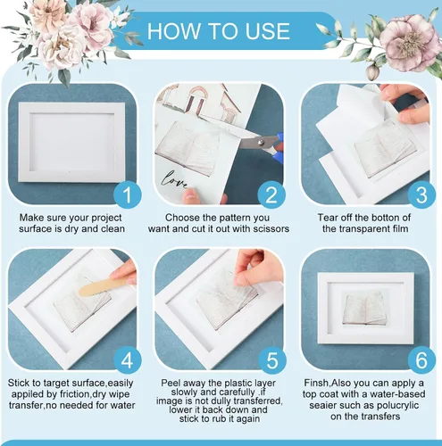 Miniatura 3 de Lincia - 10 hojas de calcomanías navideñas para manualidades y muebles, calcomanías de transferencia por fricción, muñeco de nieve, gnomo, reno