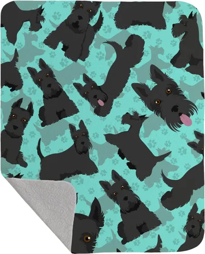 Miniatura 74 de Caroline's Treasures MLM1042LQB Airedale Terrier - Manta acolchada de 50 x 60 pulgadas, diseño de ilustraciones para cama, sofá, suave y ligera