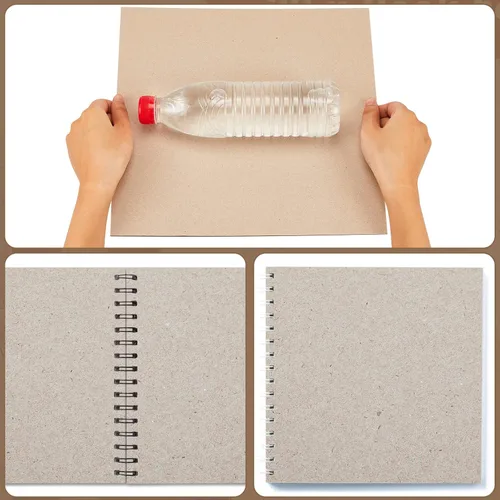 Miniatura 5 de 20 Piezas Tablero de Libros, Tablero de Encuadernadores Cartón Prensado Tablero de Libros de Diseño Kraft Hojas de Cartón Prensado de Servicio Gris