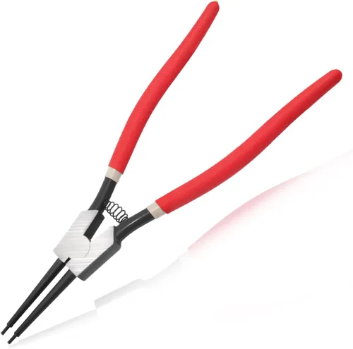 Alicates de Anillo de Presión de 13 Pulgadas de Servicio Pesado Alicates de Circlip Externos Punta de Mandíbula Recta Diámetro 0.12" para Instalar y