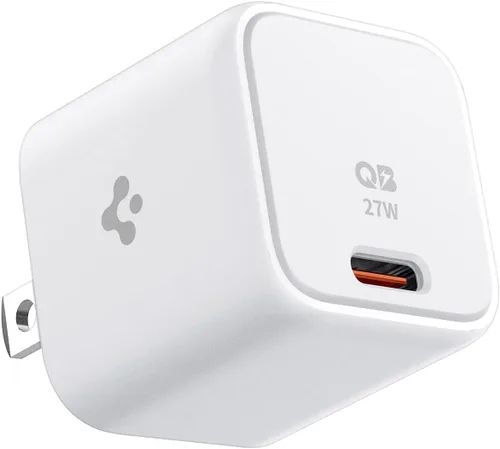 Spigen para cargador USB C, cargador de pared de 27 W, cargador súper rápido de 25 W tipo C, carga USB-C PD PPS compatible con Galaxy S25 S24 S23