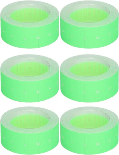 Miniatura 8 de 30 rollos 15000 etiquetas de pistola de precios, etiquetas de precios de una sola fila etiqueta de pistola de precio para Mx-5500 M5500 verde