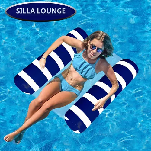 Miniatura 3 de Flotadores inflables para piscina, hamaca de agua de tamaño adulto, flotadores para piscina, juguetes flotantes multiusos 4 en 1, balsas de piscina
